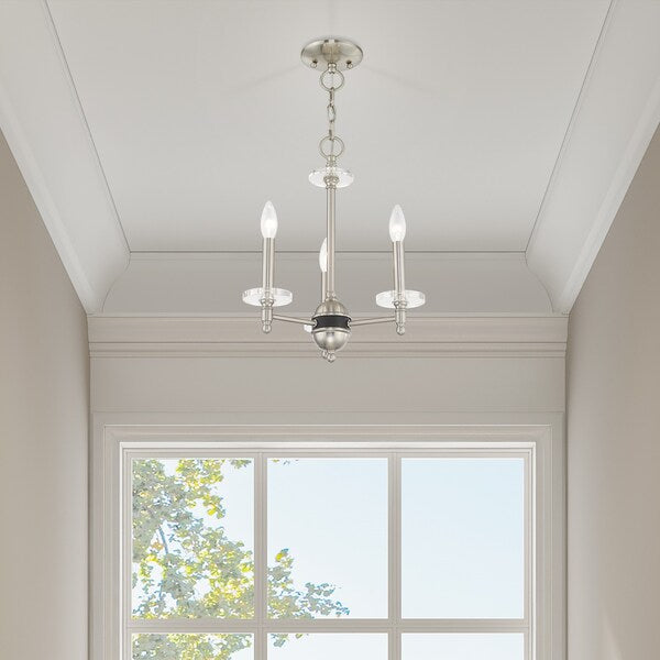 Bancroft 3 Light Brushed Nickel Mini Chandelier