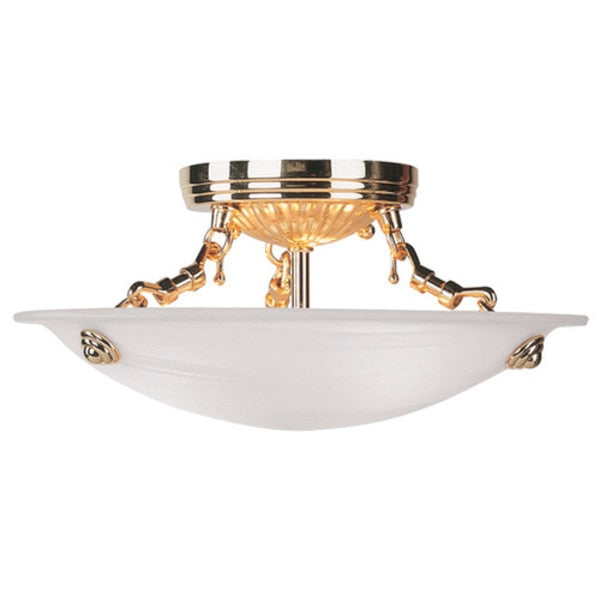 Oasis 3 Light Polished Brass Ceiling Mount