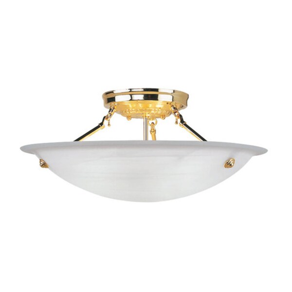 Oasis 3 Light Polished Brass Ceiling Mou