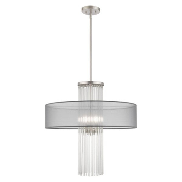 Alexis 4 Light Brushed Nickel Pendant Chandelier