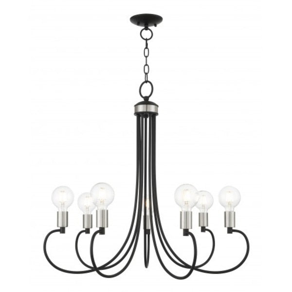 Black with Brushed Nickel Accents Chande