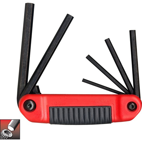 6 Piece SAE Fold-Up Hex Key Set, 25611
