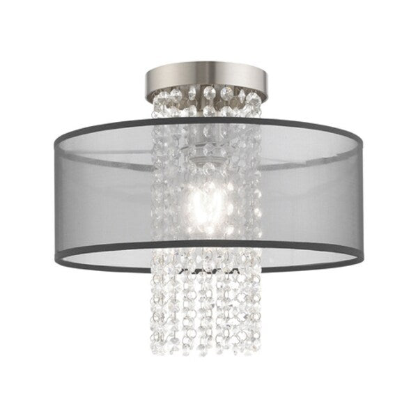 Bella Vista 1 Light Brushed Nickel Ceiling Mount