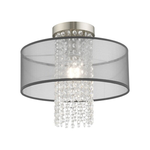 Bella Vista 1 Light Brushed Nickel Ceiling Mount