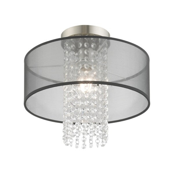 Bella Vista 1 Light Brushed Nickel Ceiling Mount
