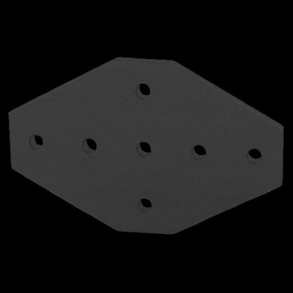Black 15 S 7 Hole Cross Joining Plate