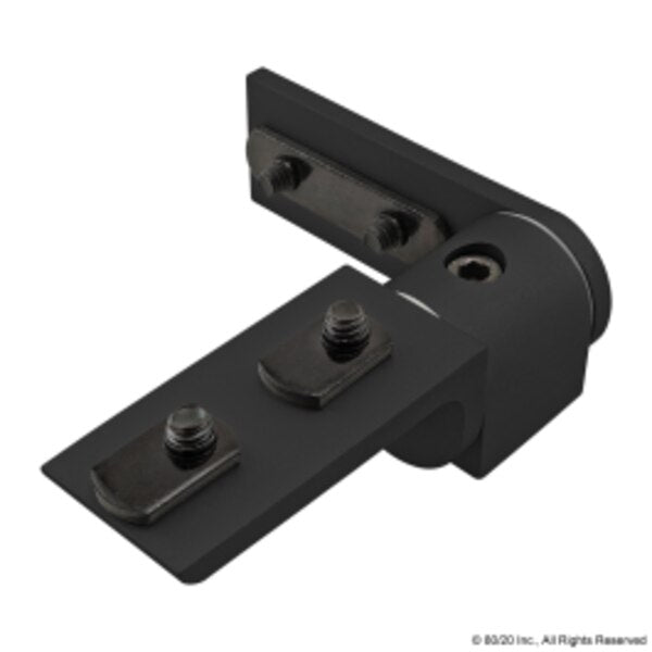 Living Hinge 90 Deg W/Crnr Brkt 15S Blk
