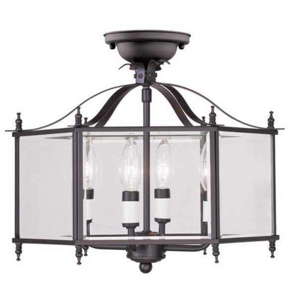 Livingston 4 Light Bronze Convertible Pe