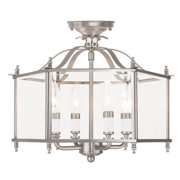 Livingston 4 Light Brushed Nickel Conver
