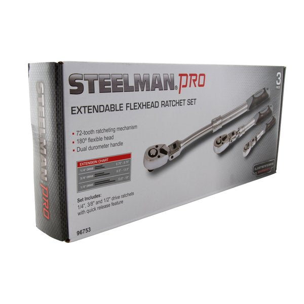 Extendable Flexhead Ratchet Set, 3 Pieces