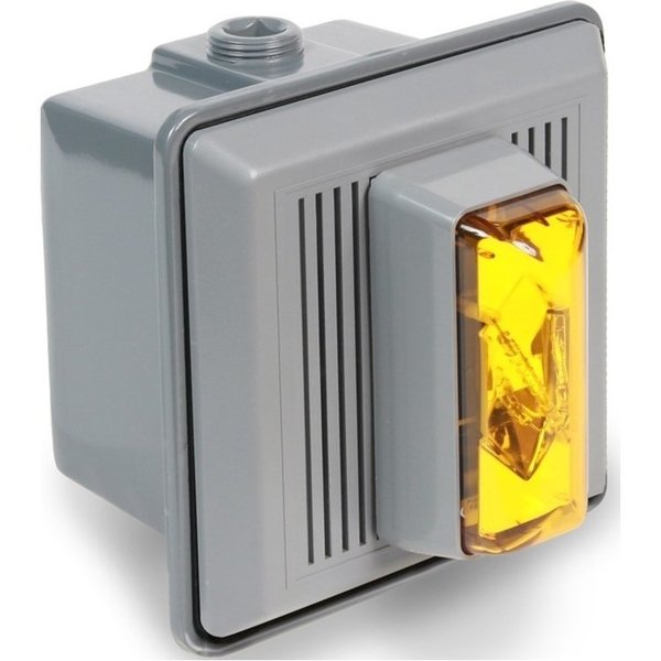 Horn Strobe, Amber, 5-1/2 In. H, 24VAC/DC