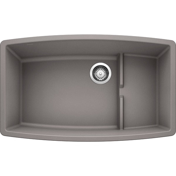 Performa Cascade Silgranit Undermount Kitchen Sink - Metallic Gray