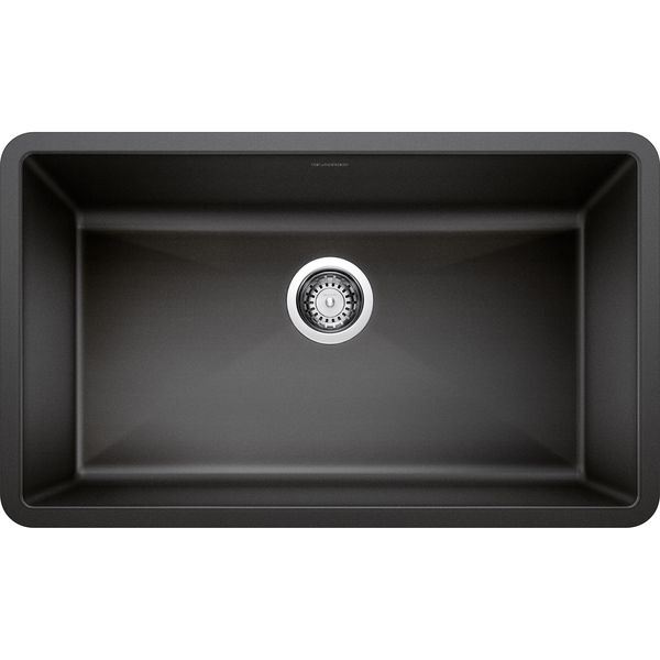 Precis Silgranit Super Single Undermount Kitchen Sink - Anthracite