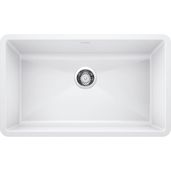 Precis Silgranit Super Single Undermount Kitchen Sink - White