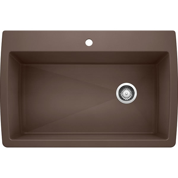 Diamond Silgranit Super Single Dual Mount Kitchen Sink - Cafe