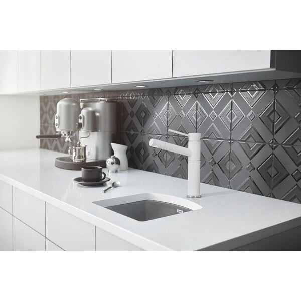 Diamond Silgranit Dual Mount Bar Sink - Metallic Gray