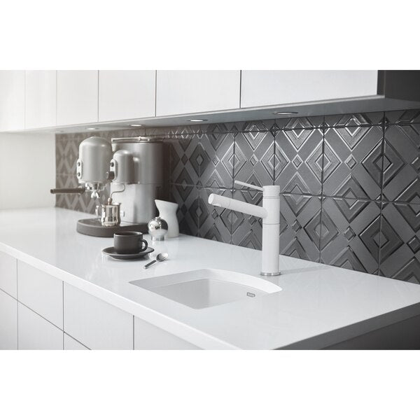 Diamond Bar Sink Silgranit, White