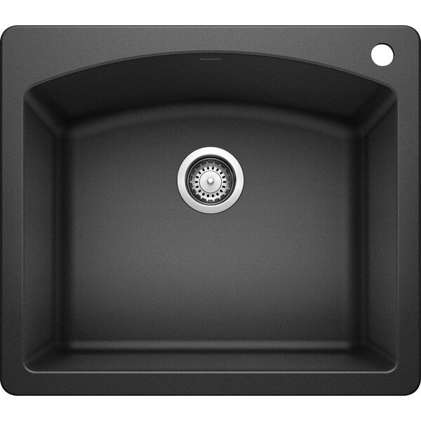 Diamond Silgranit Dual Mount Kitchen Sink - Anthracite