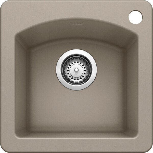 Diamond Silgranit Dual Mount Bar Sink - Truffle