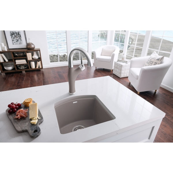 Diamond Silgranit Dual Mount Bar Sink - Truffle