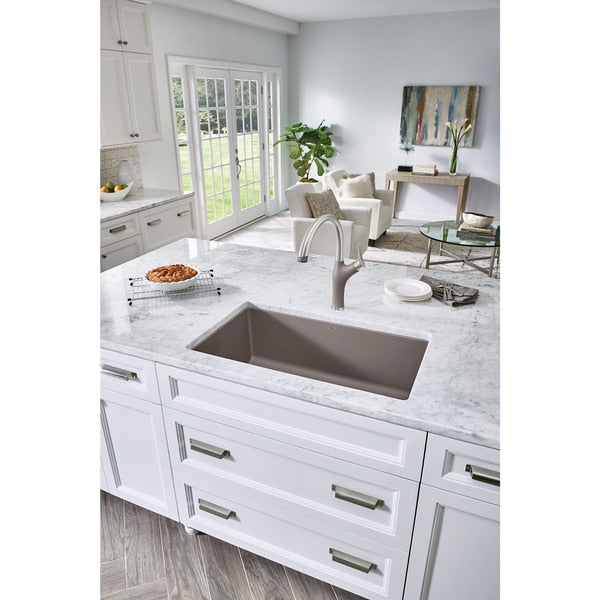 Precis Silgranit Super Single Undermount Kitchen Sink - Truffle