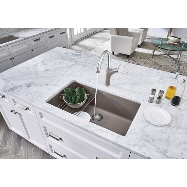 Precis Silgranit Super Single Undermount Kitchen Sink - Truffle