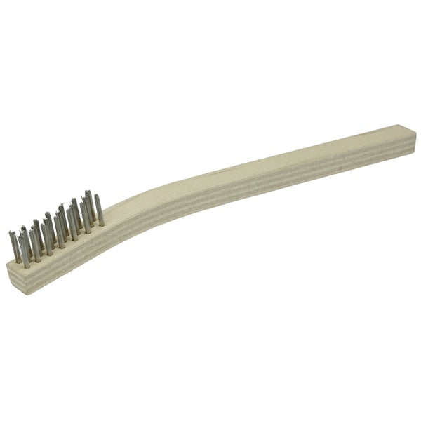 Small Hand Wire Scratch Brush Stainless Steel Fill Wood Block 3x7 Rows
