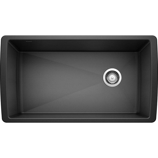 Diamond Silgranit Super Single Undermount Kitchen Sink - Anthracite