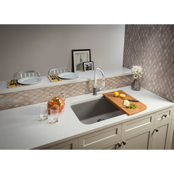 Valea Silgranit Super Single Undermount Kitchen Sink - Truffle