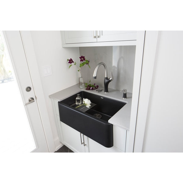 Artona Pull Down Dual Spray Kitchen Faucet 1.5 GPM - PVD Steel/Anthracite