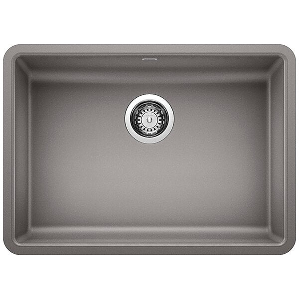 Precis Silgranit ADA Single Bowl Undermount Kitchen Sink - Metallic Gray