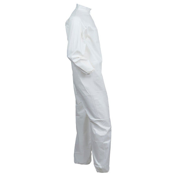 Collared Disposable Coveralls, 25 PK, White, KleenGuard A40, Zipper