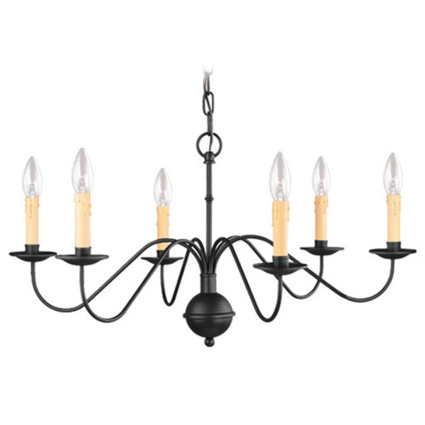 Heritage 6 Light Black Chandelier