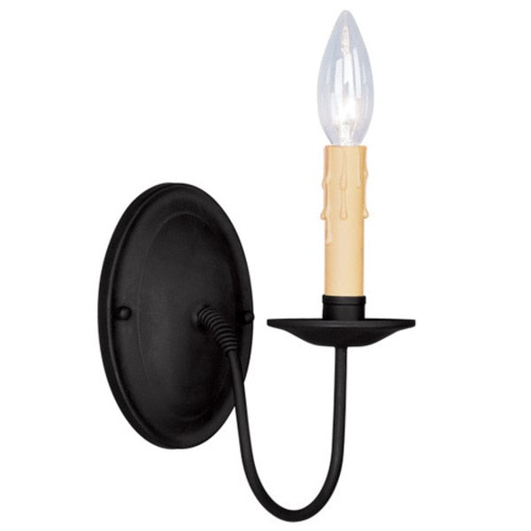 Heritage 1 Light Black Wall Sconce