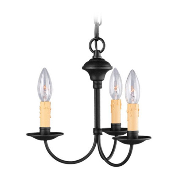 Heritage 3 Light Black Mini Chandelier
