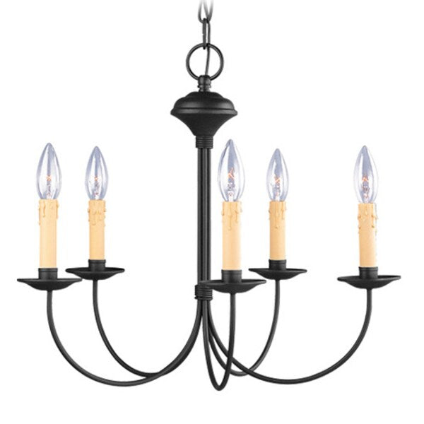 Heritage 5 Light Black Chandelier