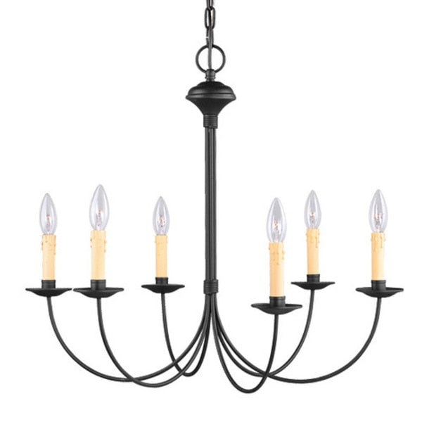 Heritage 6 Light Black Chandelier