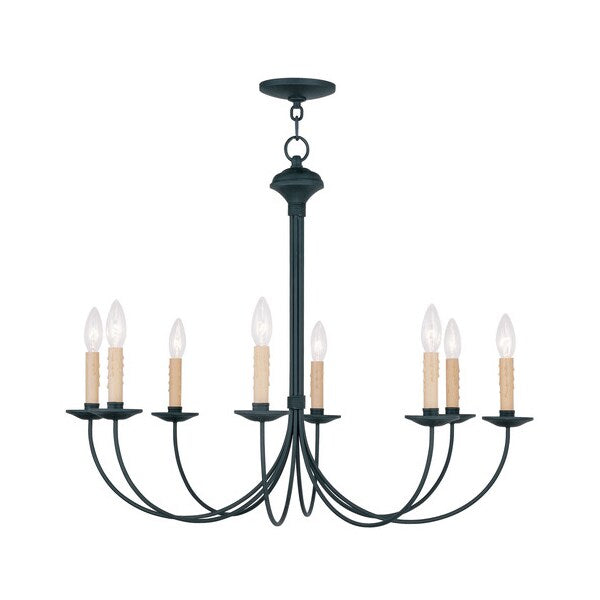 Heritage 8 Light Black Chandelier