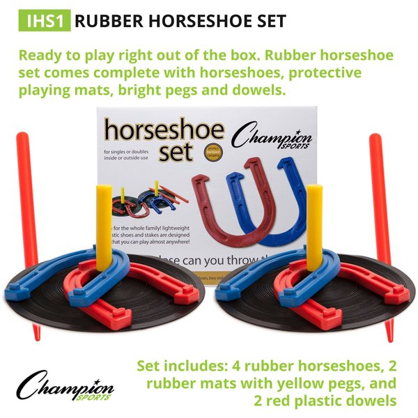 Sports Rubber Horseshoe Set, Indoor/Out