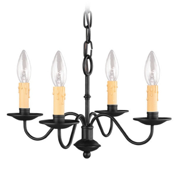 Heritage 4 Light Black Mini Chandelier