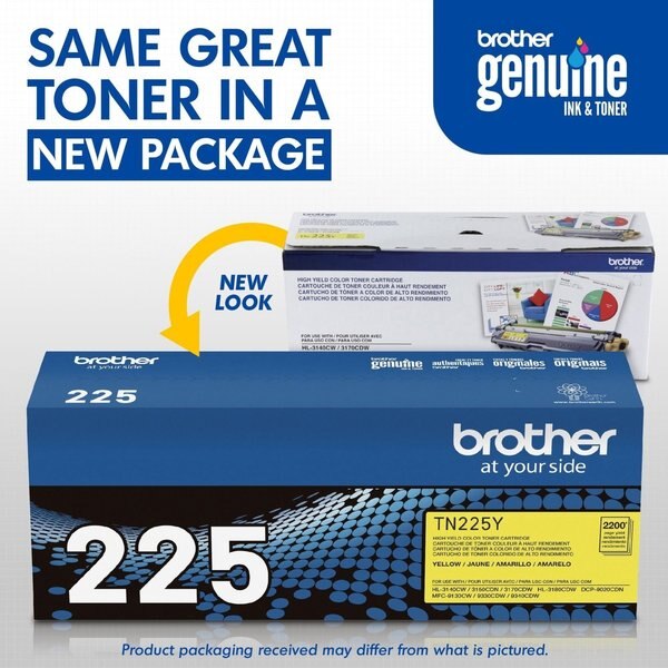 Toner For TN225Y, Yellow, 2.2K Pages