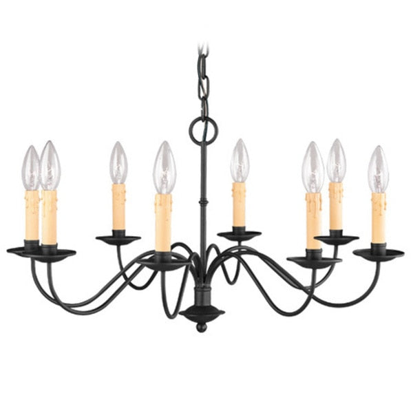 Heritage 8 Light Black Chandelier