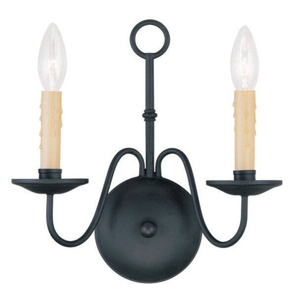Heritage 2 Light Black Wall Sconce