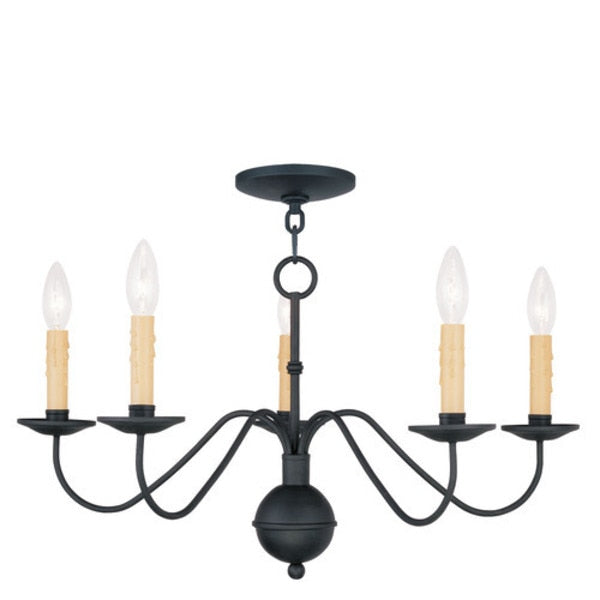 Heritage 5 Light Black Chandelier
