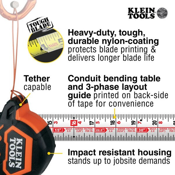 Tape Measure, 30-Foot Magnetic Double-Hook