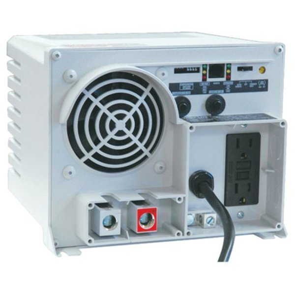 Inverter and Battery Charger, Polycarbonate Case, Sine Wave Form, 750W Nominal Output, 2 Outlets