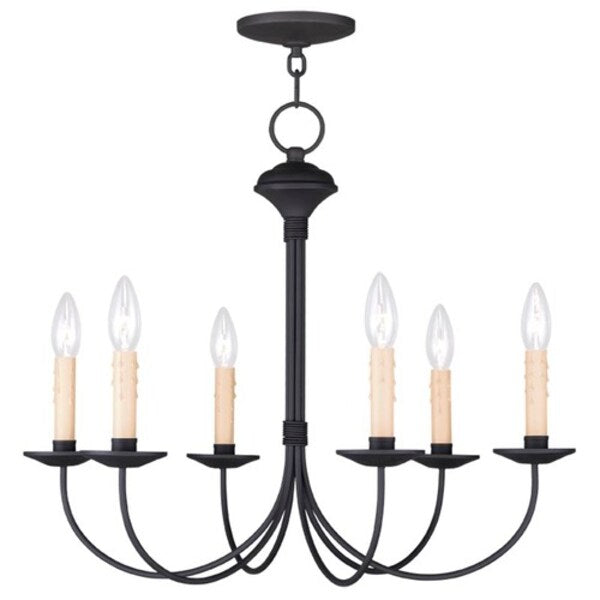 Heritage 6 Light Black Chandelier