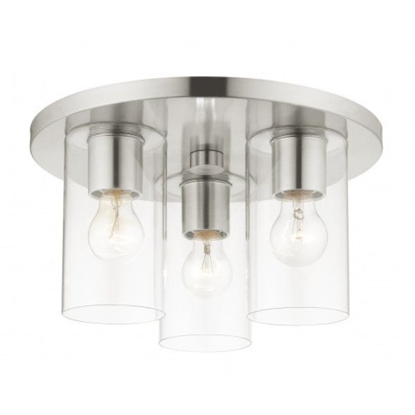 Brushed NickelFlush Mount, 3 Light