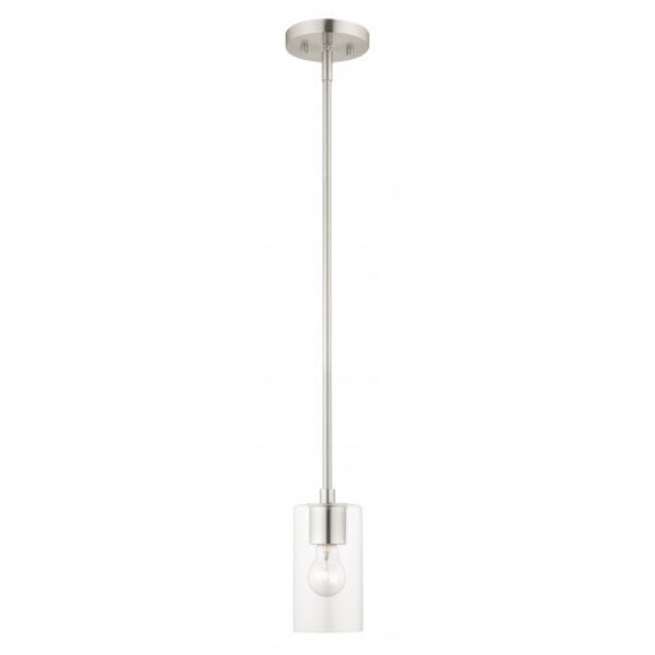 Brushed Nickel Pendant, 1 Light