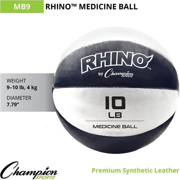 Leather Medicine Ball, 4kg, 10